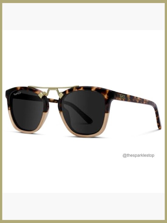 Oversized Polarized Sunglasses with Acetate Frame and Metal Bridge main image 5